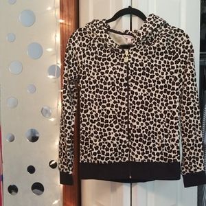 Juicy Couture leopard zip up hoodie